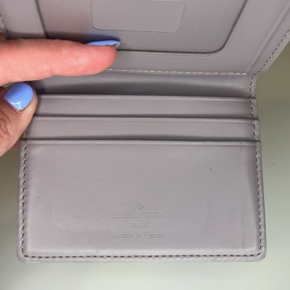 Louis Vuitton Epi Porte Monnaie Elastic Wallet Gray Leather Card Holder - Picture 6 of 9